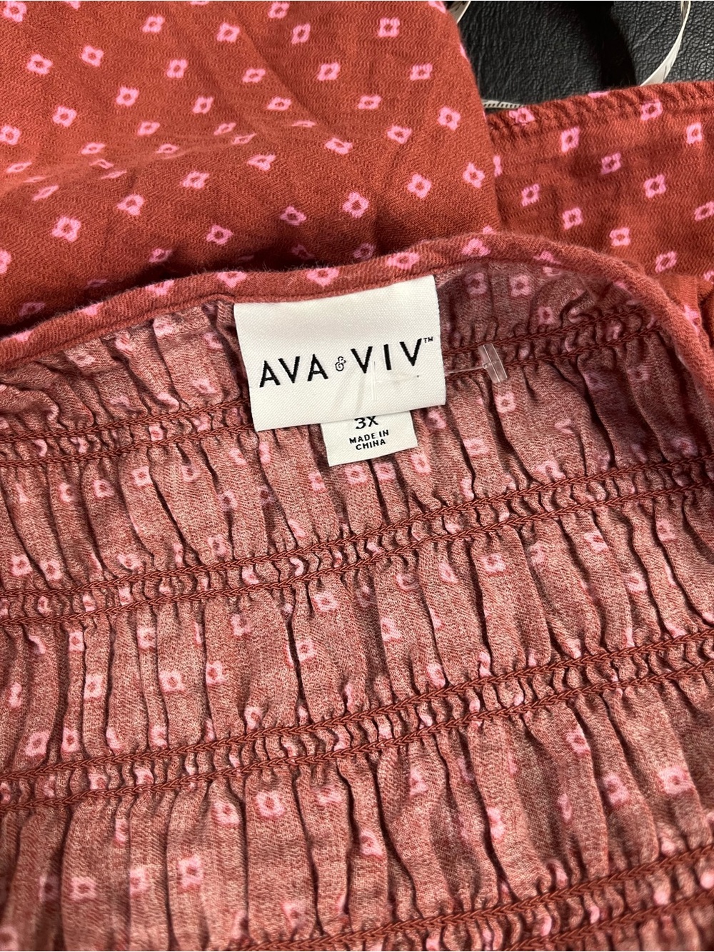 Ava & Viv smocked top size 3X - Picture 6 of 9